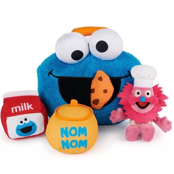 Sesame Street Blue and Pink Stuffed Animals Set - Picture 1 of 5